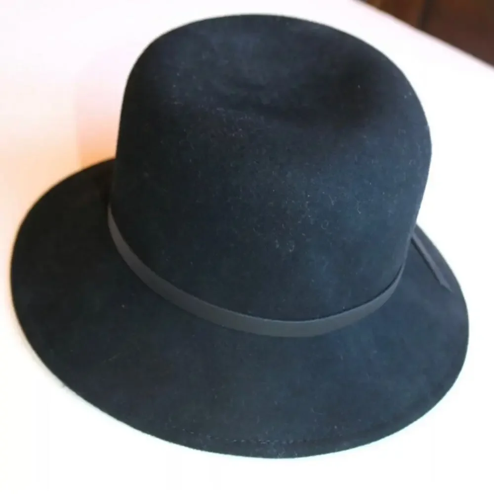 Nine West Hat‎ Black 100% Wool Felt Hat CLASSIC